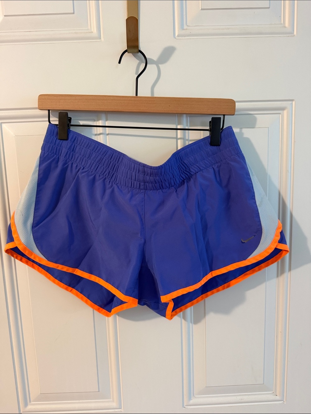 Nike Women's Royal Purple Running Shorts with Orange Trim